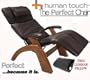 The Human Touch Power Electric Perfect Chair Recliner - PC95 / PC-095 Walnut Recline Wood Base Espresso Bonded Leather Pads - Interactive Health Zero Anti Gravity Chair