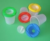 Non Spill Paint Pots with Lids and Stoppers x 4