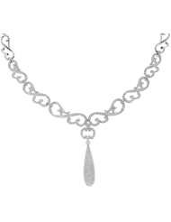 14k White Gold 5.18 Carat Diamond Teardrop Necklace