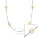 Sterling Silver Iridescent Genuine Freshwater Cultured Round Pink Coin Pearl leaf link Long Necklace 30
