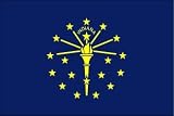 3 x 5 Feet Indiana Poly - outdoor State Flags Made in US.