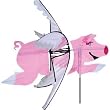 Flying Pig Lawn Windspinner