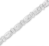 14k White Gold 1.00Ct Round Diamond Fashion Bracelet