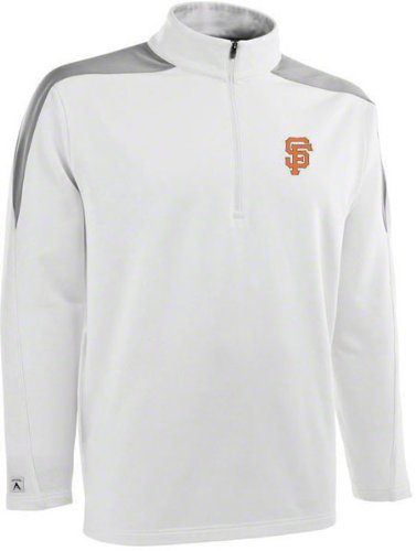 San Francisco Giants White Succeed 1/4 Zip Fleece Pullover