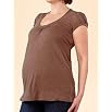 A Pea in the Pod: Short Sleeve Scoop Neck Pleated Maternity T Shirt