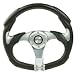 Universal Sports Car Steering Wheel predator Style In Silver 350mm Diameter
