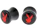 Playboy Red Foil Rabbit Head Flared Expander Plug Set