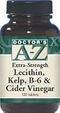 31U9FZEDTsL. SL160  Doctors A Z Extra Strength Lecithin, Kelp, B 6 & Cider Vinegar mg/35 mg/120 mg, Tablets 400 120
