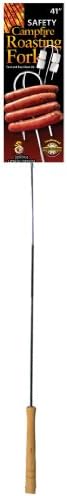 Safety Jumbo Campfire Roasting Fork, 2-pc Set, 41-inch