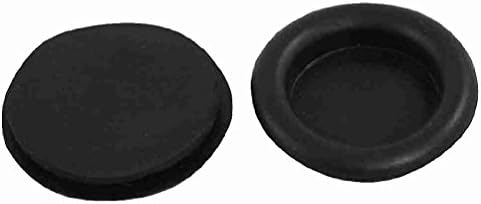 Magentoo(TM) 10 Pcs 24mm Dia Single Side Design Wire Bushing Rubber Grommets Black