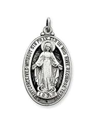 Sterling Silver Antiqued Miraculous Medal