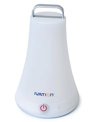 Home Improvement: Ivation Super-Bright 16-LED Dimmable Rechargeable Lantern Light / Table Lamp With Hanging Hook - Up To 9 Hours of Continuous Light on one Charge - Built-in lithium battery - For, Camping, Hiking, Tent, Flashlight, Emergency light, Candlelight Dinner - Ivation