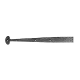 Acorn Manufacturing Rough Iron Black Bean-Shaped 21 1/4-Inch Dummy Hinge Strap