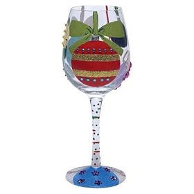 Lolita Glassware, Holiday Baubles Wine Glass none