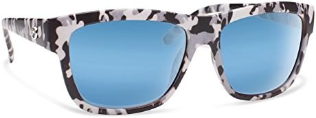 Forecast Optics CID Sunglasses, One Size, Tan Camo Frame, Blue Mirror Lens