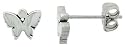 Small Surgical Steel Butterfly Stud Earrings