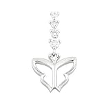 Butterfly of Life Diamond Drop Pendant 1/6ctw