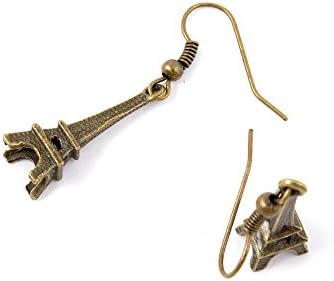1 Pair Earring Jewelry Making Charms Antique Bronze Findings Hooks Supplies Wholesale Supply Handmade Z5RL9 Paris Eiffel Tower