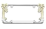 Cruiser License Plate Frame24K Gold/ChromePalm Tree - 1 Frame
