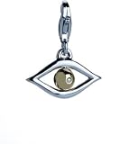 Evil Eye Sterling Silver Diamond Charm By Hot Diamonds