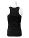 DRESSIS Women's Basic Sleeveless Scoop Neck Racerback Ruched Side Tank Top S-3XL