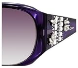 AUTHENTIC DIOR LIMITED 609 J8 VIOLET PLASTIC WITH SWAROVSKI RHINESTONE MAUVE GRADIANT LENS SUNGLASSES SHADES by