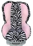 Zoe Zebra with Pink Ruffle TODDLER CAR SEAT COVER
