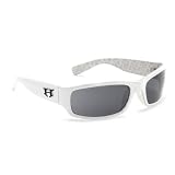 HOVEN HIGHWAY 12-7001 WHITE PAISLEY HANDMADE ACETATE FRAME GREY LENS PLASTIC SUNGLASSES. by 