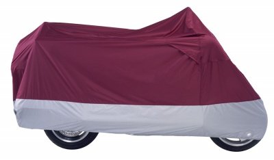 Nelson-Rigg Deluxe All Season Motorcycle Cover Burgundy/Silver XXL 2XL On Sale