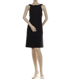 MAX and CLEO BCBG BLACK METALLIC JERSEY DRESS NEW M