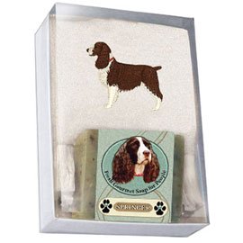 Single Gift Box with Springer Liver Soap and Towel