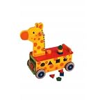 Childs Wooden Ride On Giraffe Shape Sorter Ages 18months + - Wooden Toy