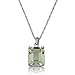 3ct Emerald Cut Green Amethyst Pendant Necklace in title=
