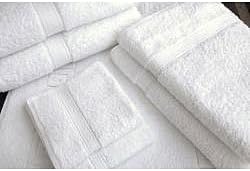 Authentic Hotel Spa Turkish Cotton Washcloth Set of 12 Large, White Luxurious Quality Thick Fingertip Towel Washcloths, Classic Solid Super Absorbent, Heavy Use Herringbone Trim Pattern