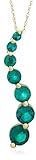 10k Yellow Gold May Birthstone Created Emerald Journey Pendant, 18