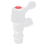 uxcell　水道水弁　水道水バルブ　ホワイト　プラスチック　9 x 6 x 3cm　20mm