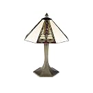 Dale Tiffany 7585/532 Mini Dana Table Lamp, Antique Brass and Art Glass Shade picture
