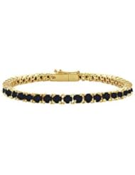 Black Diamond Prong-Set Tennis Bracelet 14K Yellow Gold 2.00 CT Diamonds