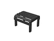 Recycled Earth-Friendly Outdoor Patio Reclining Adirondack Ottoman - Black