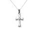 Sterling Silver Children's Diamond Cross Pendant, 15"