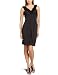 Maggy London Women's Ruffle Neck Matte Jersey Babydoll Dress,Black,4 image 1