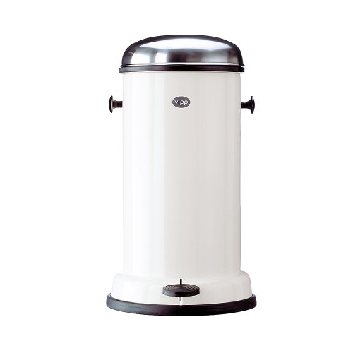 Vipp 15 - 4 Gal Waste or Diaper Bin - White - 20" X 11