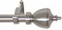 Window Curtain Rod / Drapery Rod 28 Inch - 48 Inch Metal Urn Nickel