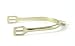 Brass Plated Cavalry Combat Spur/Natural Strap Set