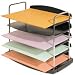 Buddy Products 7605-42 Buddy Products Trio Series Five Pocket Horizontal Desk Tray, Charcoal