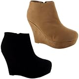 Womens Wedge Heel Platform Ankle Shoe Boots