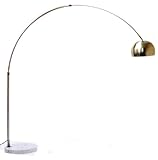 Arco Lamp with Round White Marble Base - Ships in 24 Hours with Money Back Guarantee!