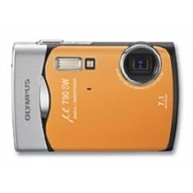 Olympus Mju Tough 790 SW Digital Compact Camera - Sunset Orange (7.1MP, 3 x Optical Zoom) 2.5"LCD