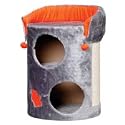 Cat Duplex with Rooftop Perch Grey