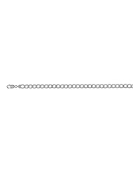 Sterling Silver Rhodium Plated Curb Chain (3.0mm)